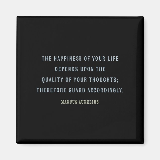 Zitat von Marcus Aurelius, Mindset Motivierend Quo Magnet (Vorne)