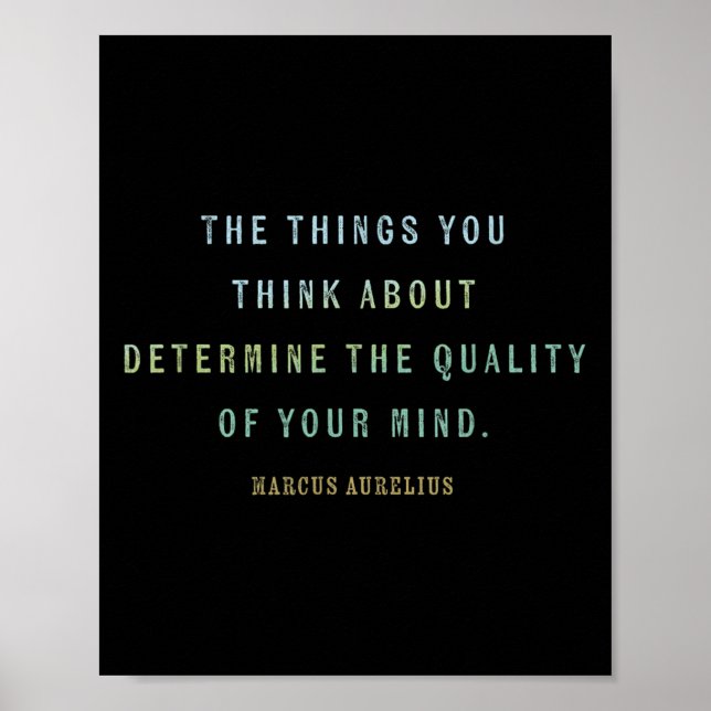 Zitat von Marcus Aurelius, Mindset Motivierend Quo Poster (Vorne)
