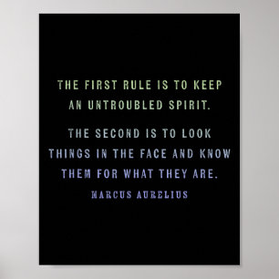 Zitat von Marcus Aurelius Stoic, Mindset-Motivatio Poster