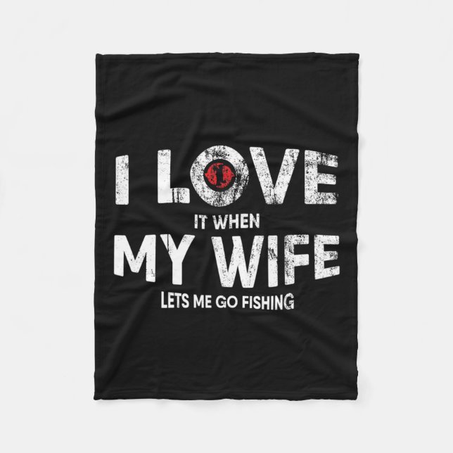 Zitat von Mens Funny Fishing für Fischer und Väter Fleecedecke (Vorderseite)