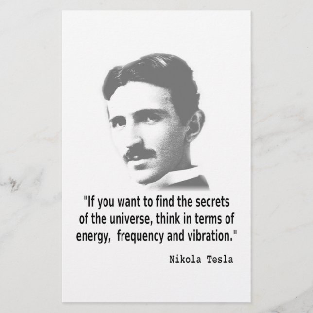 Zitat von Nikola Tesla (Vorderseite)