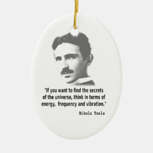 Zitat von Nikola Tesla Keramik Ornament