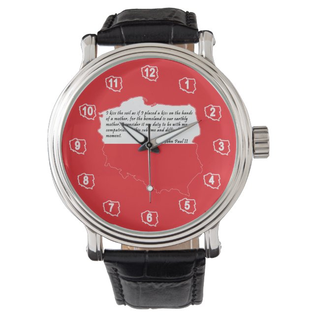 Zitat von Papst Johannes Paul II Armbanduhr (Vorderseite)