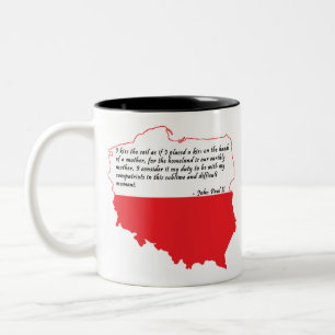 Zitat von Papst Johannes Paul II Zweifarbige Tasse