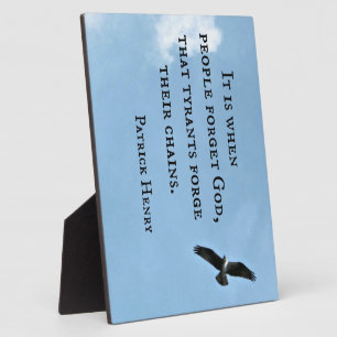 Zitat von Patrick Henry über die Regierung Fotoplatte