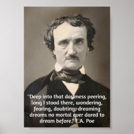 Zitat von Poe on Darkness and Dreams Poster