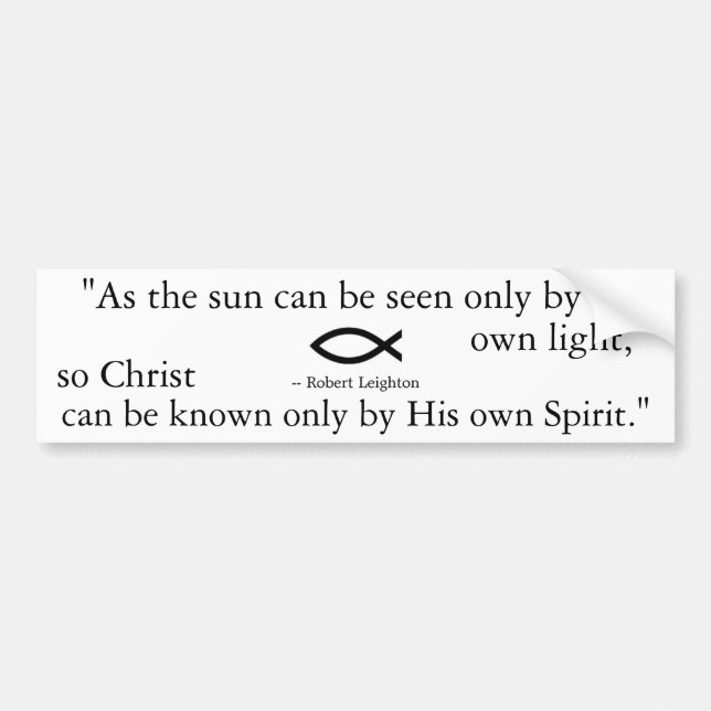 Zitat von Robert Leighton Autoaufkleber (Vorne)