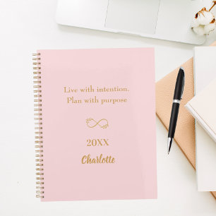 Zitat von rosa Gold als Inspiration Notizbuch