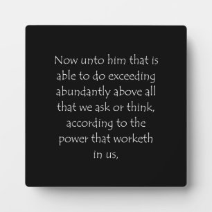 Zitat von Schriften Ephesians 3 20 Fotoplatte