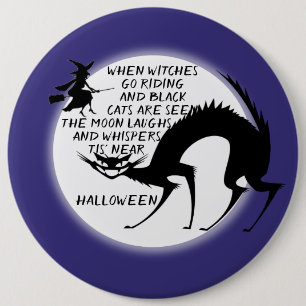Zitat von schwarzen Katzen und Hexen Button