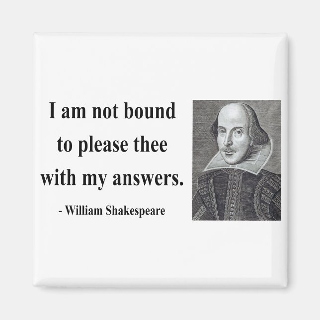 Zitat von Shakespeare 9b Magnet (Vorne)