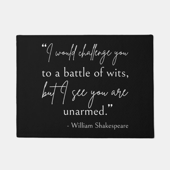 Zitat von Shakespeare - Kampf der Stärken II Fußmatte (Vorderseite)