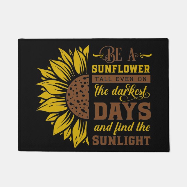 Zitat von Sonnenblumen Doormat Fußmatte (Vorderseite)