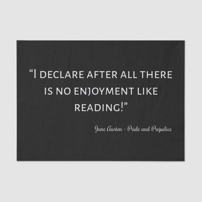 Zitat von Stolz und Vorurteilen III Seidenpapier (Vorderseite)