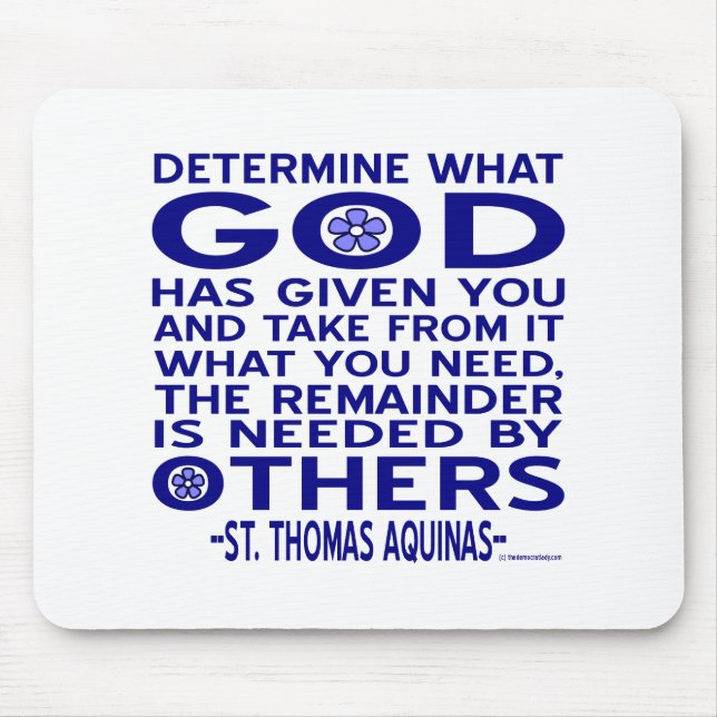 Zitat von Thomas von Aquin Mousepad (Vorne)