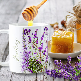 Zitat von Violet Lavendel Blüten Inspiration Blume Kaffeetasse