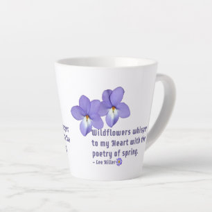 Zitat von Vogel-Foot-Violets-Wildblumen Milchtasse