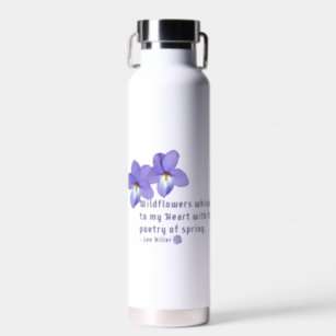 Zitat von Vogel-Foot-Violets-Wildblumen Trinkflasche