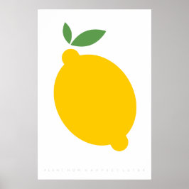 Zitat von Yellow Lemon Retro Poster der 60er Jahre