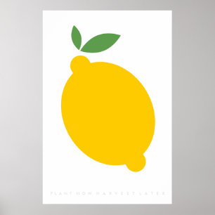 Zitat von Yellow Lemon Retro Poster der 60er Jahre