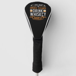 Zitat von Zigarren und Whiskey Golf Headcover