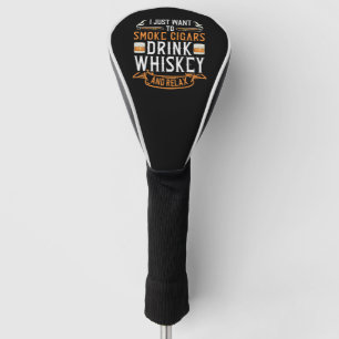 Zitat von Zigarren und Whiskey Golf Headcover