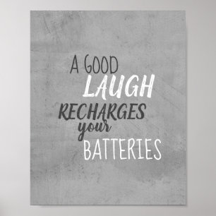 Zitat Wandkunsttypografie ein gutes Lachen Poster