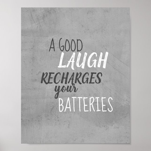 Zitat Wandkunsttypografie ein gutes Lachen Poster (Vorne)