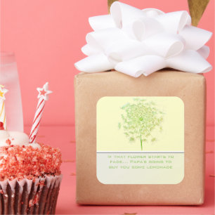 Zitat Wenn diese Blume zu verblassen beginnt. Ich  Quadratischer Aufkleber