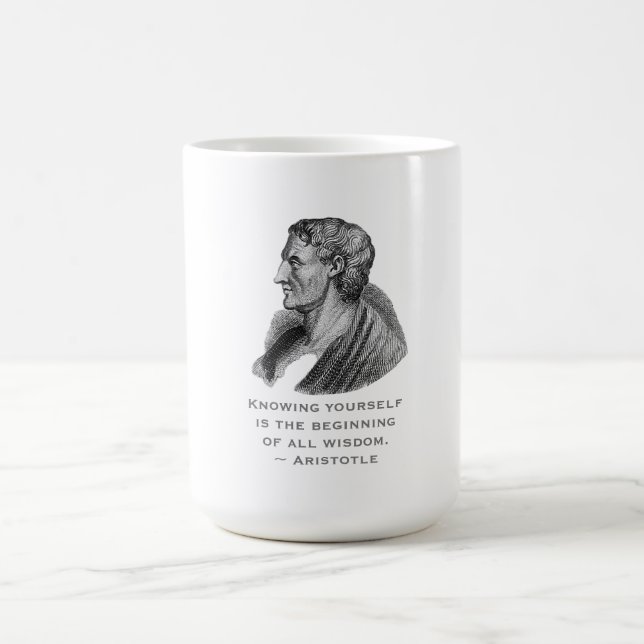 Zitat Wissen Sie selbst Philosoph Aristoteles Kaffeetasse (Mittel)