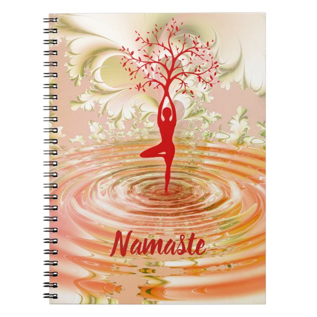 Zitat Yoga Tree of Life Zen Notizblock (Vorderseite)