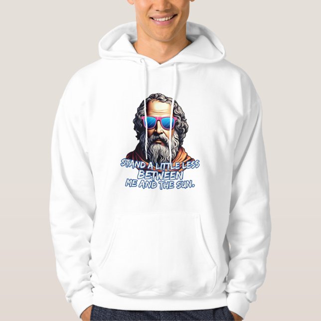 Zitat zu coolen Diogenese Hoodie (Vorderseite)
