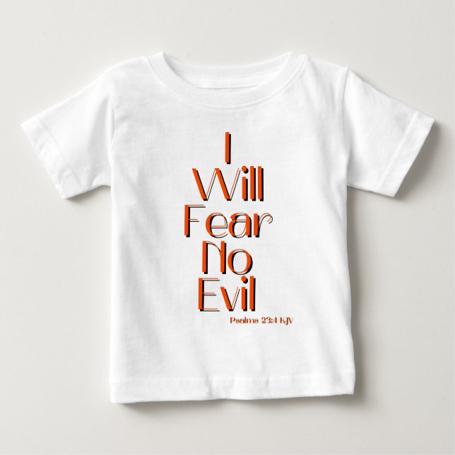 Zitat zu den Psalmen 23:4 Bibelversen Baby T-shirt (Vorderseite)