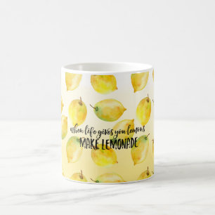 Zitat zu Lemons ombre wasserfarbe inspirierend Kaffeetasse