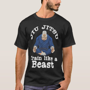 Zitat-Zug wie ein Beast Jiu Jitsu, BJJ Gorilla T-Shirt