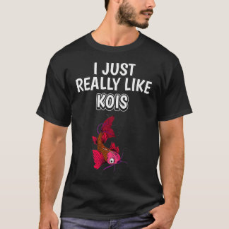Zitat zum Fischfang Ich mag Kois Kleidung Koi T-Shirt