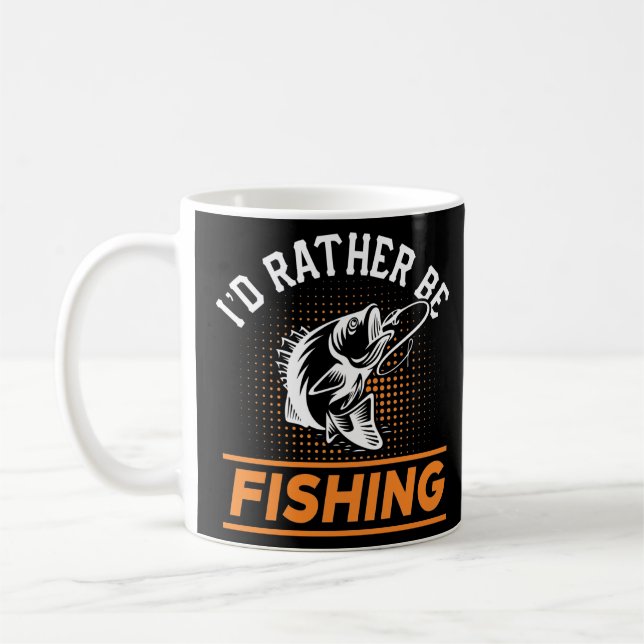 Zitat zum Fischfang Ich würde eher Männer Fischen  Kaffeetasse (Links)