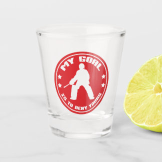 Zitat zum Hockey-Goalie Schnapsglas