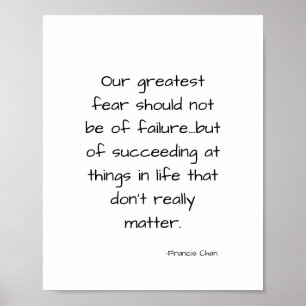 Zitat zum motivierend Leben Poster