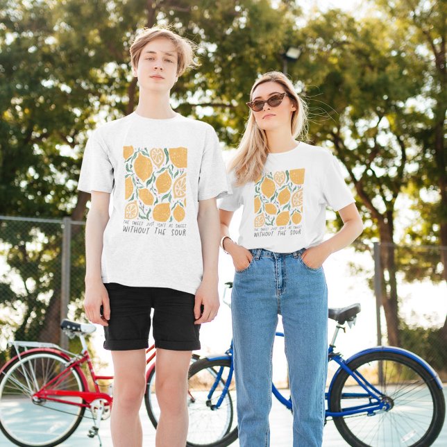 Zitat zum Retro-Gelben Zitronen T-Shirt (Von Creator hochgeladen)