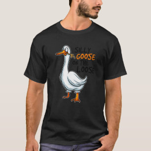 Zitat zum Spaß von Gänse-Alberner Vogeltier-Enten T-Shirt