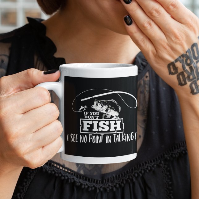 Zitat zum Thema "Funny Fishing" Vortrag "Bass Cowo Tasse (Von Creator hochgeladen)