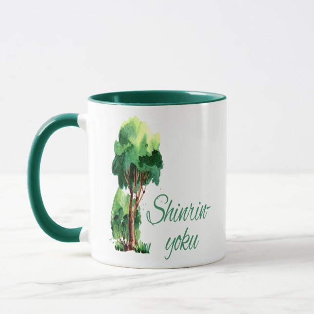 Zitat zum Thema Shinrin-yoku-Wälder Tasse (Links)