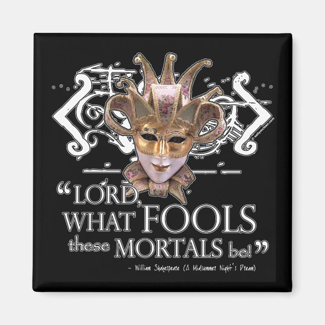 Zitat zum Traum der Nacht im Sommer Magnet (Vorne)