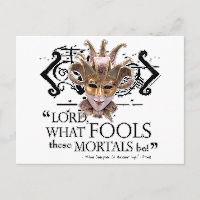 Zitat zum Traum der Nacht im Sommer Postkarte (Vorderseite)