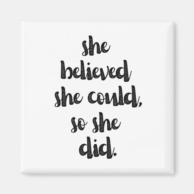 Zitat zum weiblichen Power Magnet (Vorne)