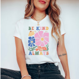 Zitat zur Blumenmotivation von Retro Boho - Seien  T-Shirt
