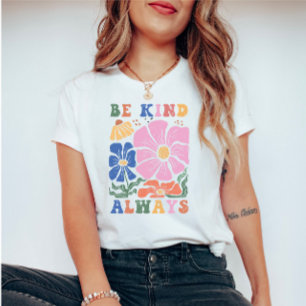 Zitat zur Blumenmotivation von Retro Boho - Seien  T-Shirt