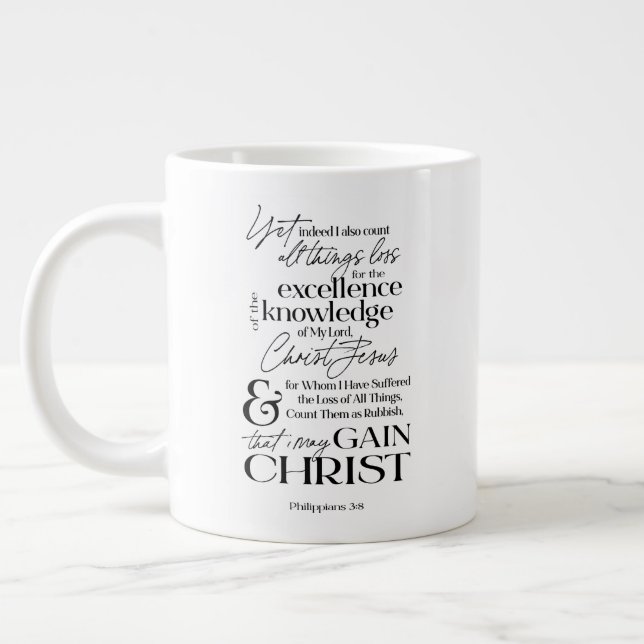 Zitat zur christlichen Bibel Jumbo-Tasse (Links)
