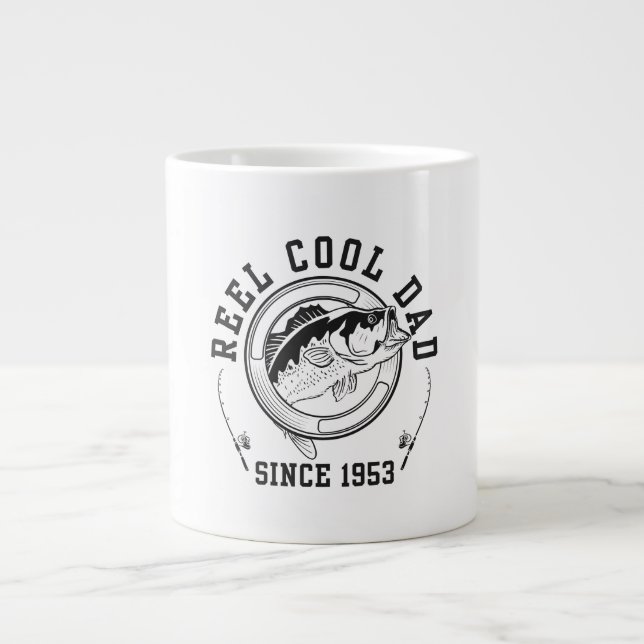 Zitat zur Fischerei: Cooler Vater seit 1953 Jumbo-Tasse (Vorderseite)